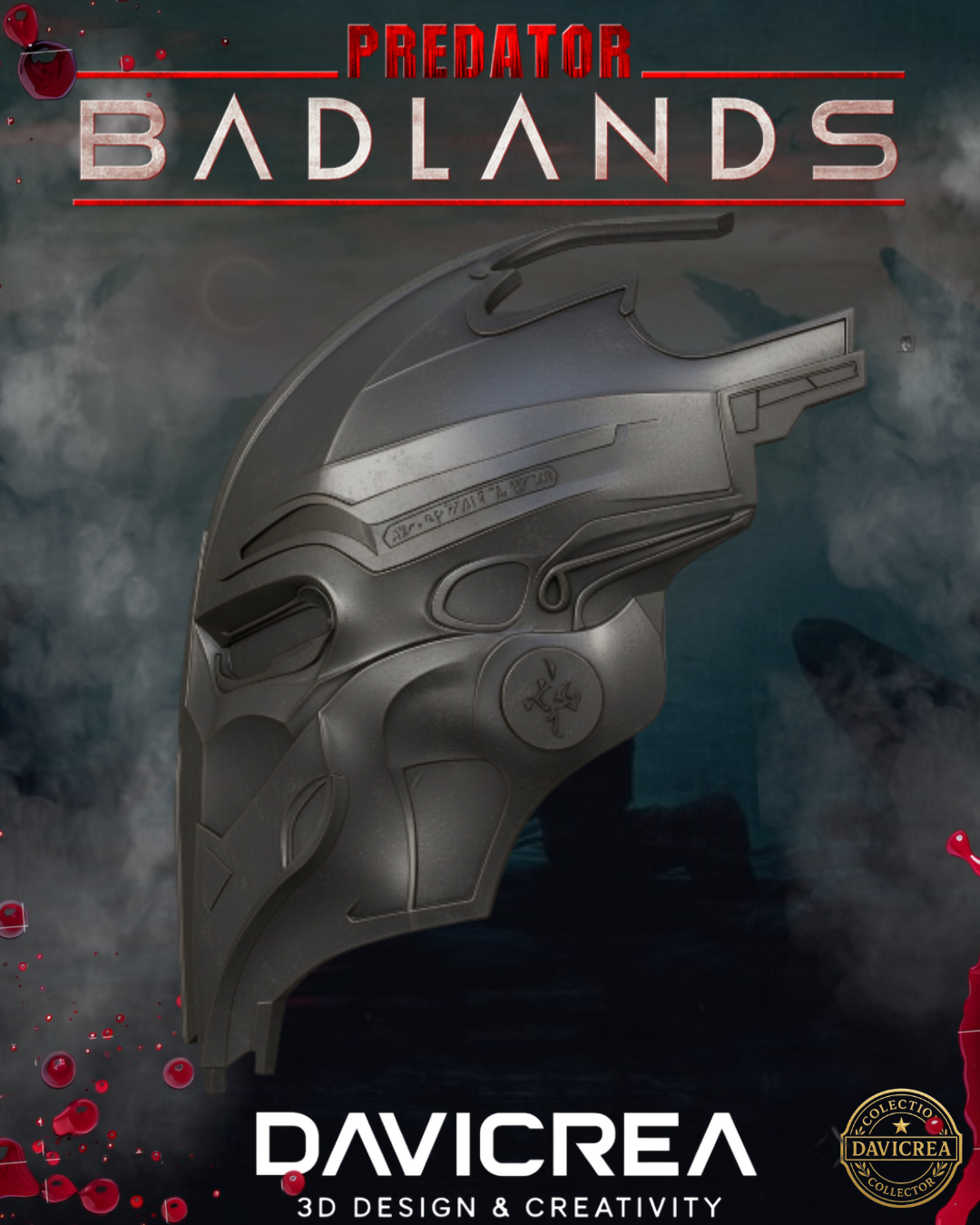 Dek's Bio Mask Predator Badlands Metal Helmet 3D Printable