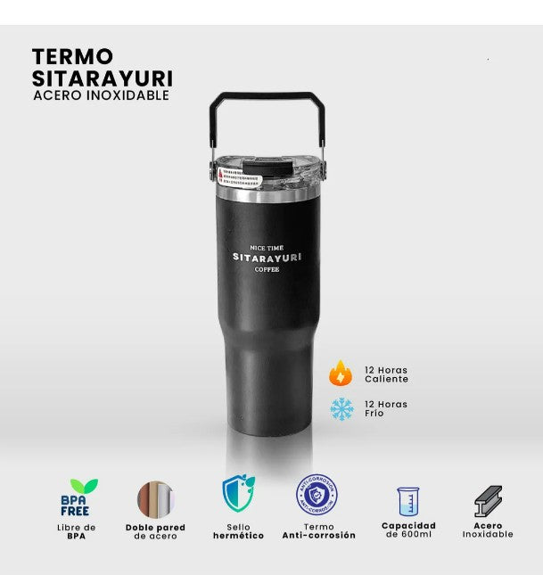TERMO ACERO INOXIDABLE MANIJA SITARAYUR