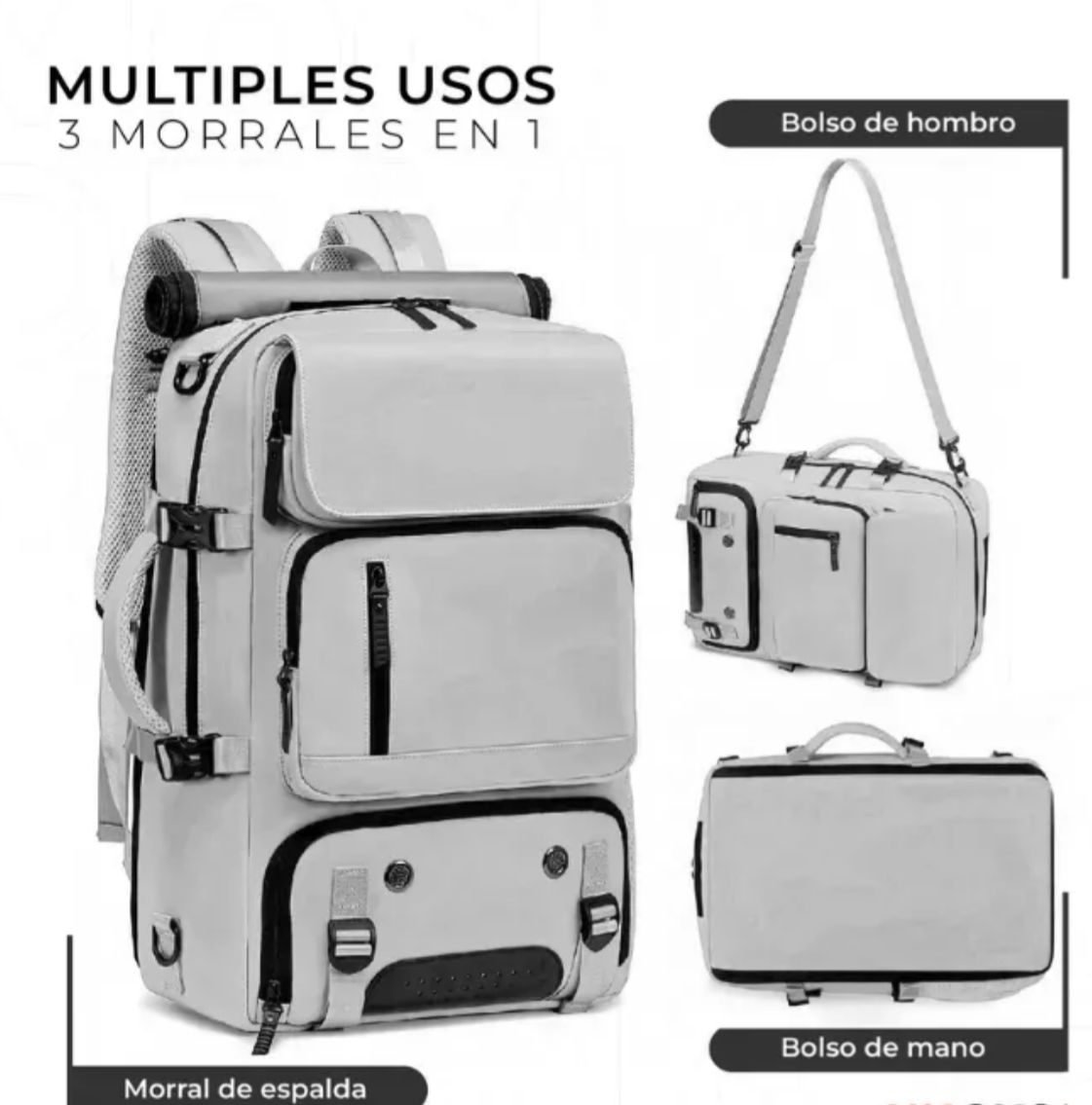 MOCHILA MULTICOMPARTIMENTO VIAJE IMPERME