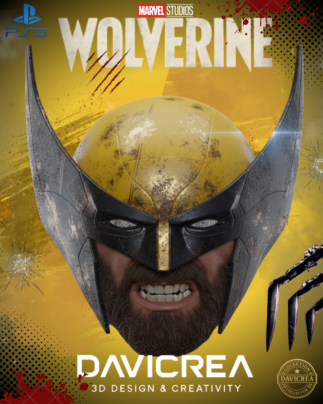 Wolverine Helmet 2026 Wolverine Cowl | 3D Printable