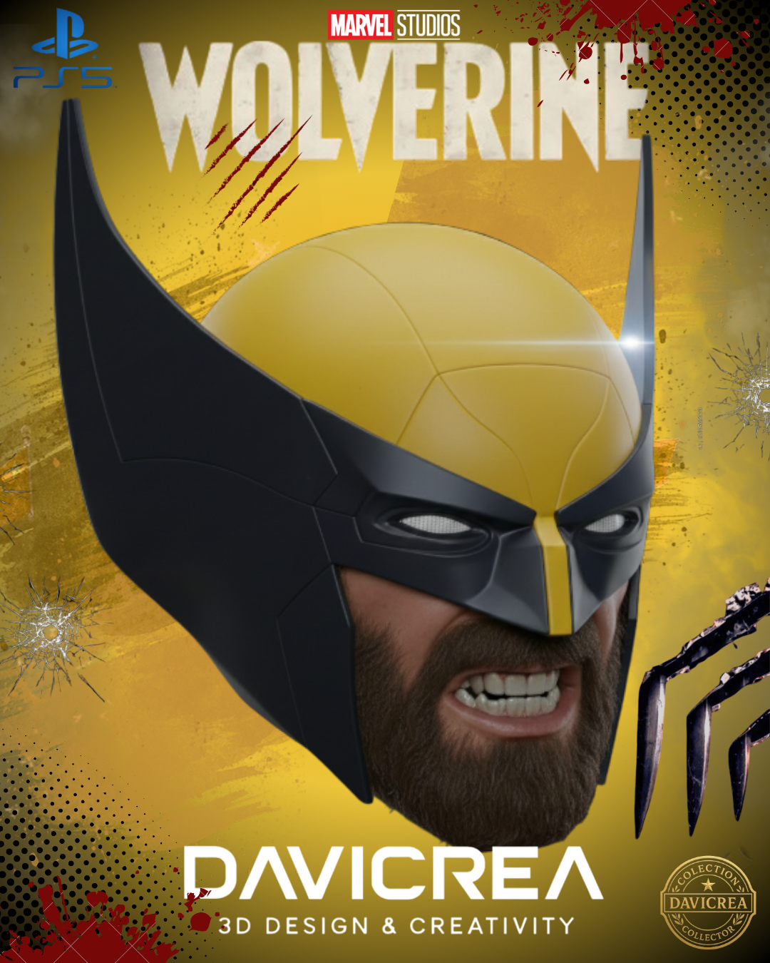 Wolverine Helmet 2026 Wolverine Cowl | 3D Printable