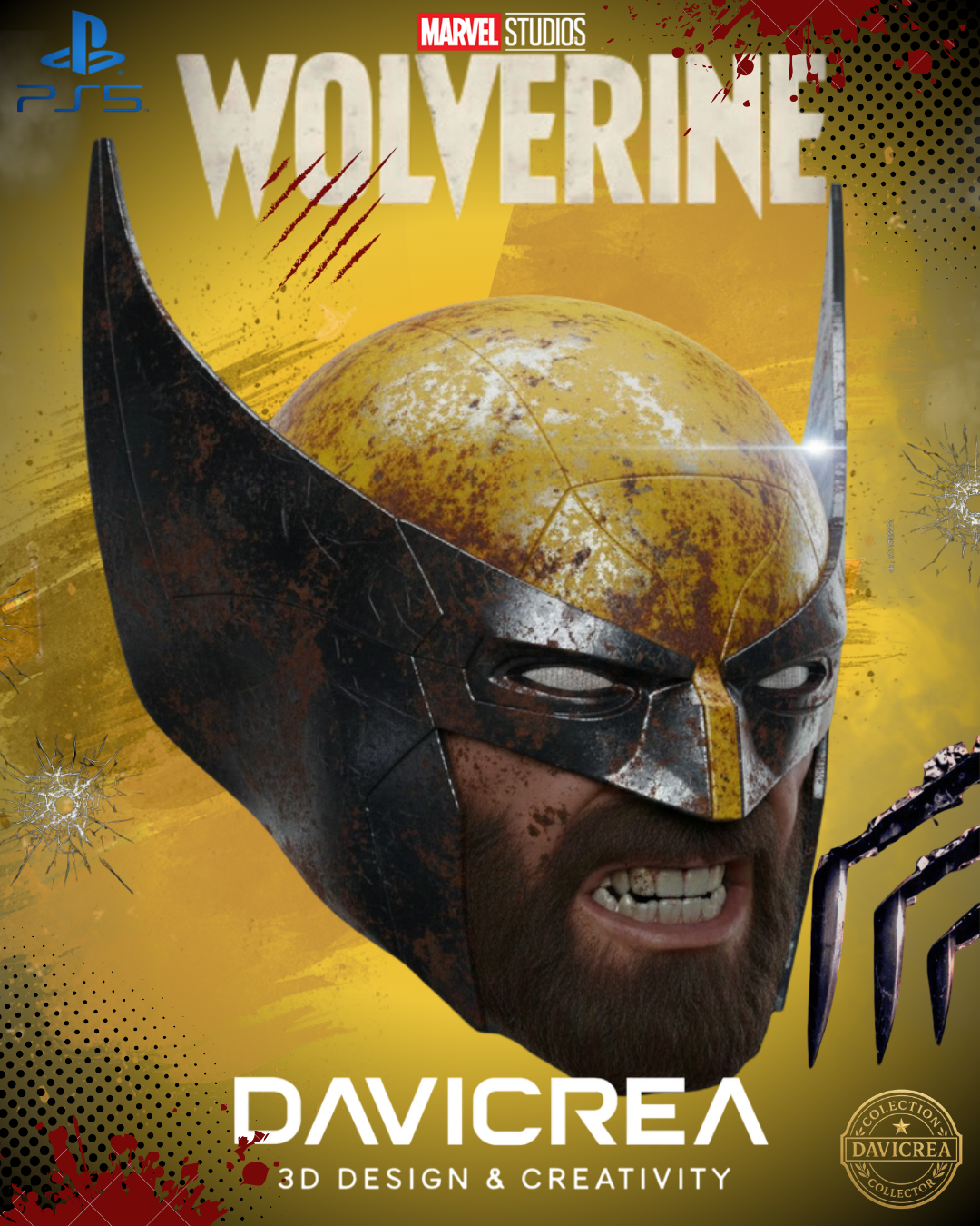 Wolverine Helmet 2026 Wolverine Cowl | 3D Printable