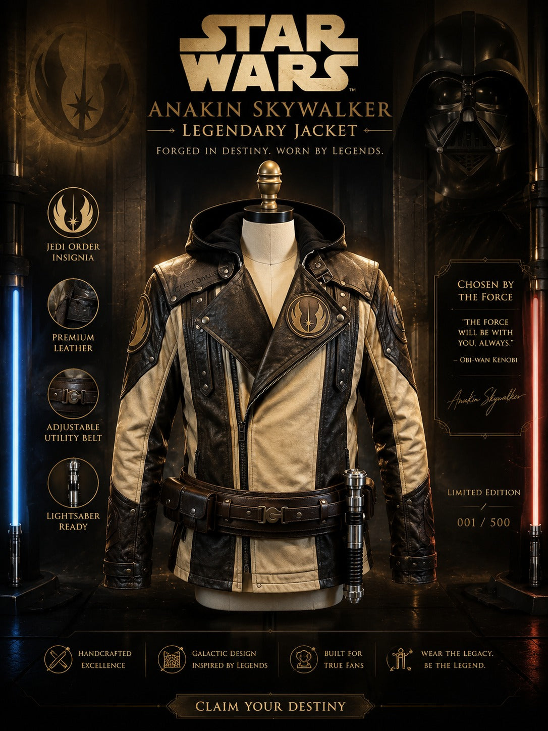 Chaqueta Personalizada – Edición Limitada Star Legends (Luz o Sombra)
