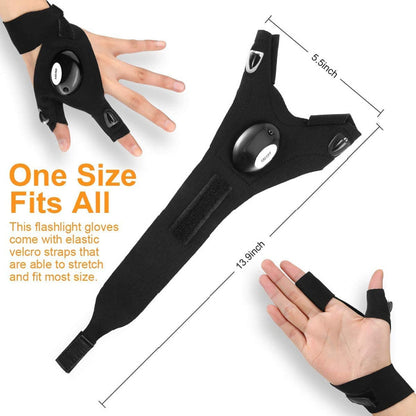 Guante Luz Linterna Led impermeable