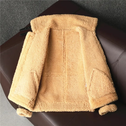 Chaqueta Biker Vintage en Piel de Oveja Genuina – Edición Invierno