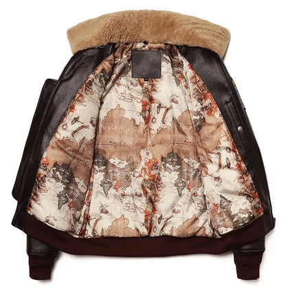 Chaqueta de Cuero Genuino Estilo Militar – Air Force G1