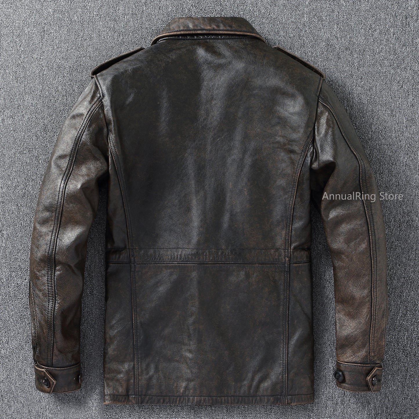 Chaqueta de Cuero M43 – Estilo Moto & Biker Vintage para Hombre