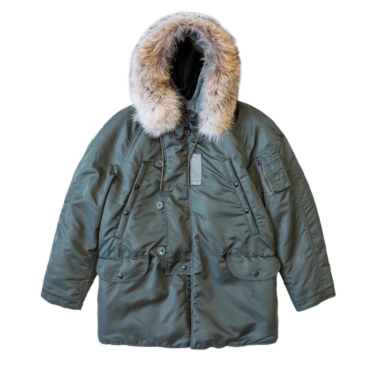 Red Tornado N-3B Cold Weather Parka Military Men's Hooded Nylon Flight Jacket