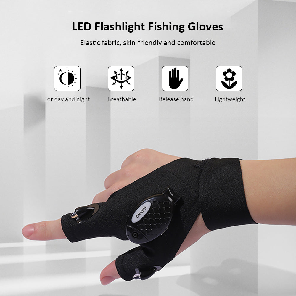 Guante Luz Linterna Led impermeable